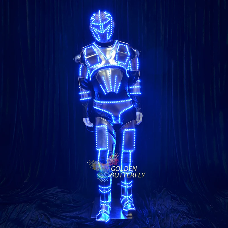 Светодиодный робот одежда Световой Робот солдат костюмы новинка 2017 мужской