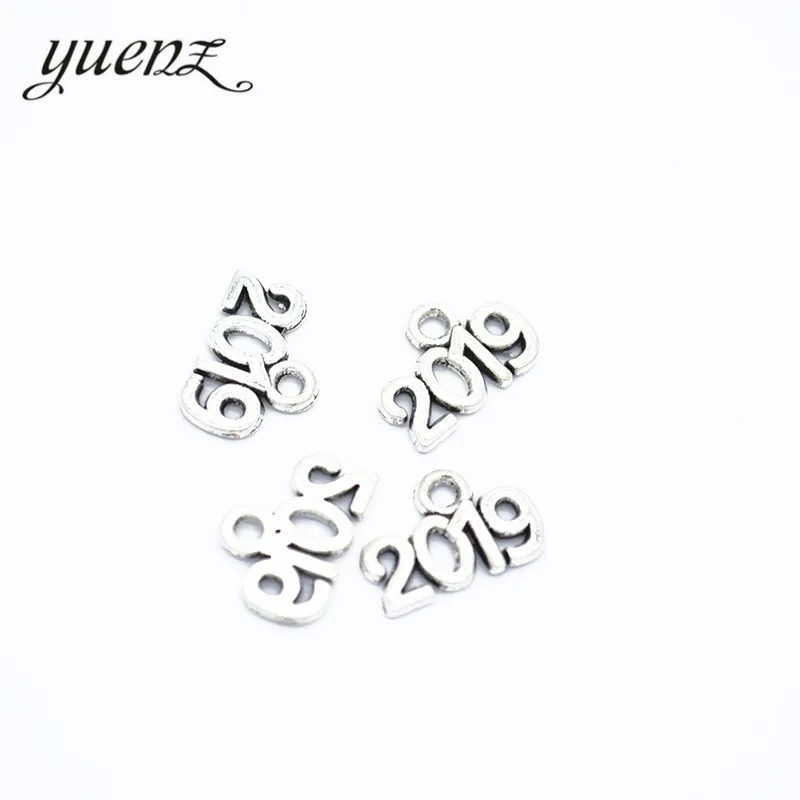 Antique silver 2019 YuenZ для выведения токсинов, 40 шт 3 цвета антикварное изделие из металла цифры Чарующее ювелирное браслет ювелирных изделий для детей Выпускной сувенир «сделай сам» S107 - Окраска металла: Antique silver 2019