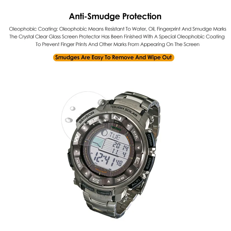 Защитный закаленное Стекло для Casio prw-2500 Экран протектор Ультар Ясно