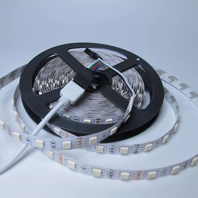 LED strip 5050 RGB IP20 IP65 waterproof 5m/roll 44key IR controller or 12V 5A Adapter | Лампы и освещение