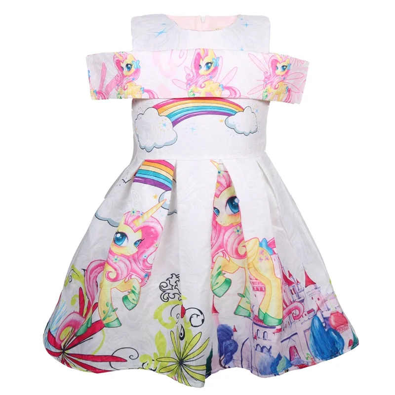Новый летний Единорог платье-пачка для маленьких девочек дети Unicorn вечерние