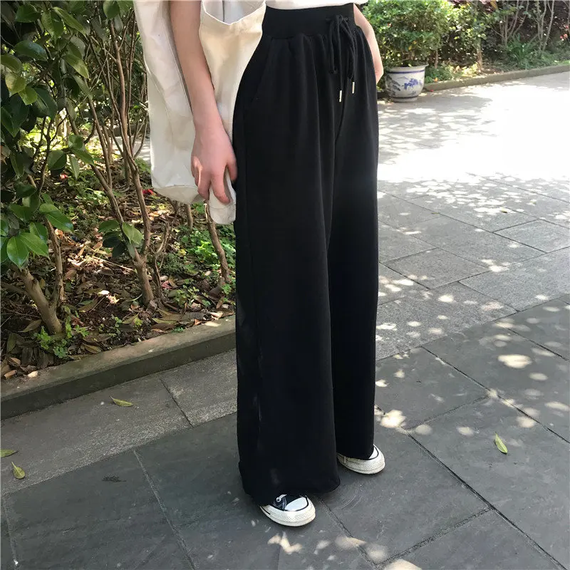 HziriP Loose Casual Fresh New Straight Stylish Female Spring Elastic Ladies Hot Empire Simple Free Full Length Pants 2 Colors | Женская
