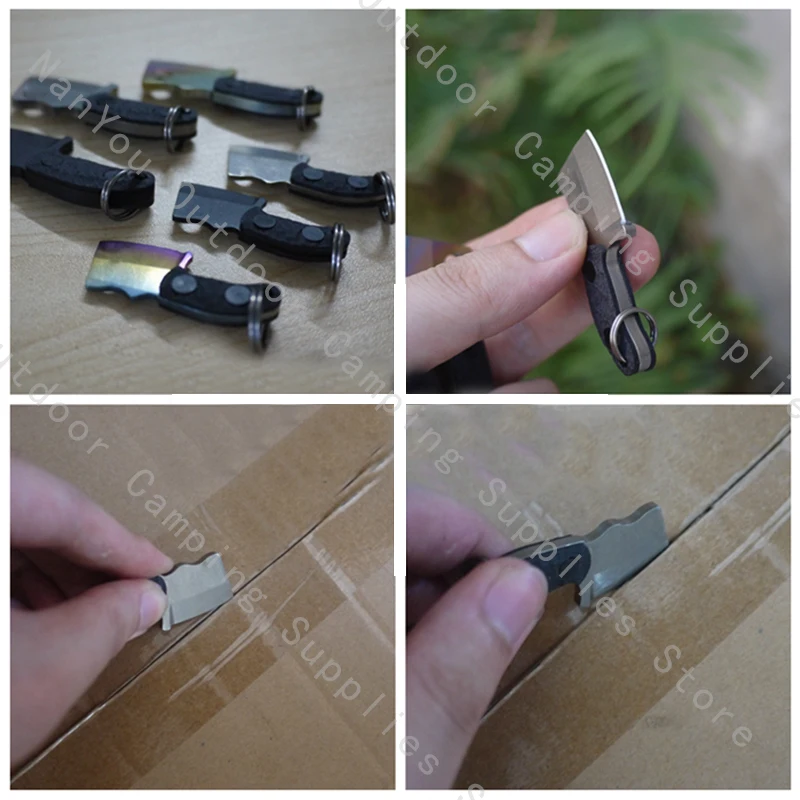 1 шт. портативный титановый Мини DIY битва Этническая Маленькая подвеска Нож