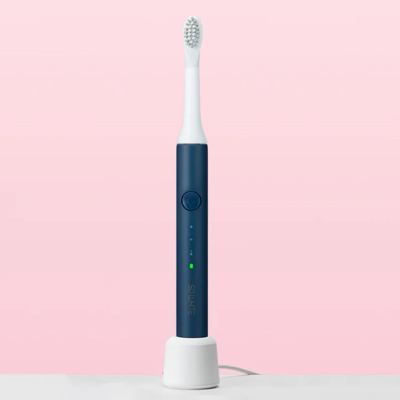 Blue Xiaomi Mijia SO WHITE Sonic электрическая зубная щетка Беспроводная Индукционная зарядка IPX7 Водонепроницаемая зубная щетка дешевая 3 - Цвет: Blue
