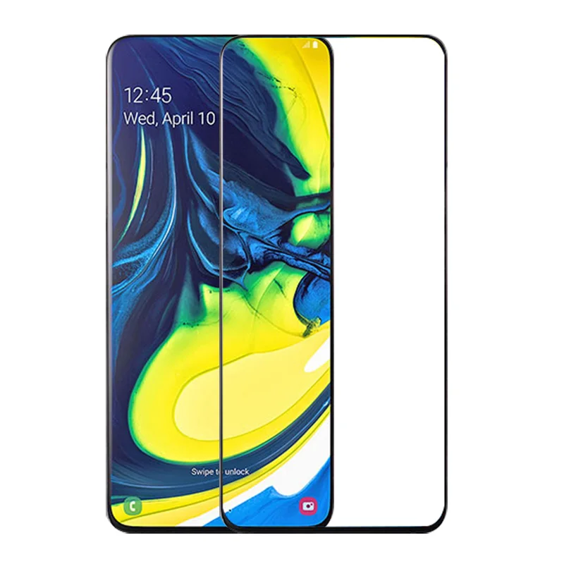 2 шт. Высокопрочное закаленное стекло с полным покрытием для Samsung Galaxy A60 A80 A90