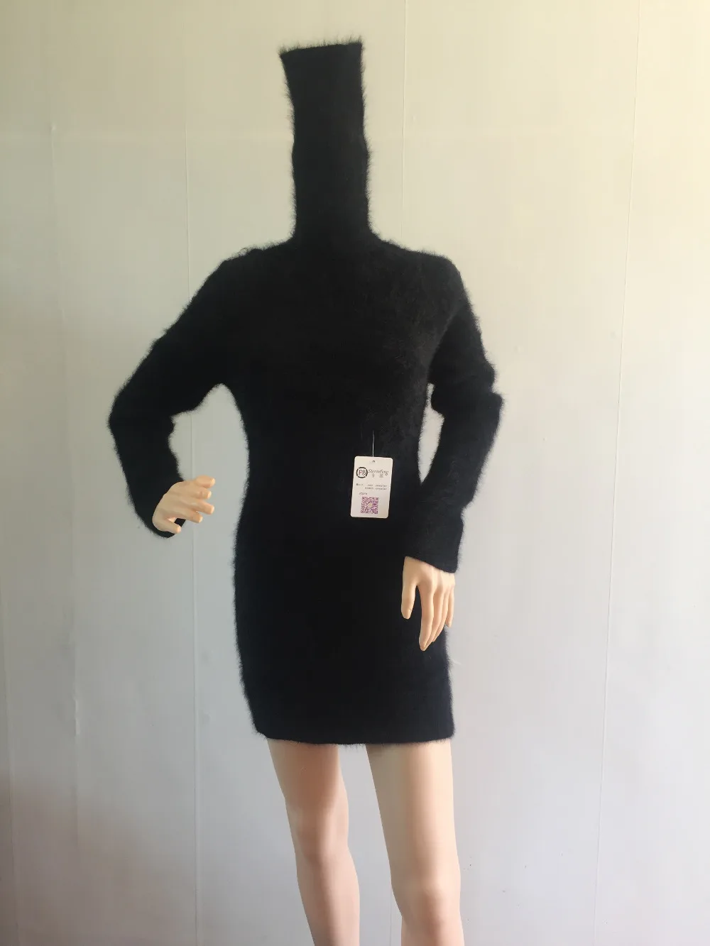 Новый женский норковый кашемировый свитер компьютерный вязаный длинный