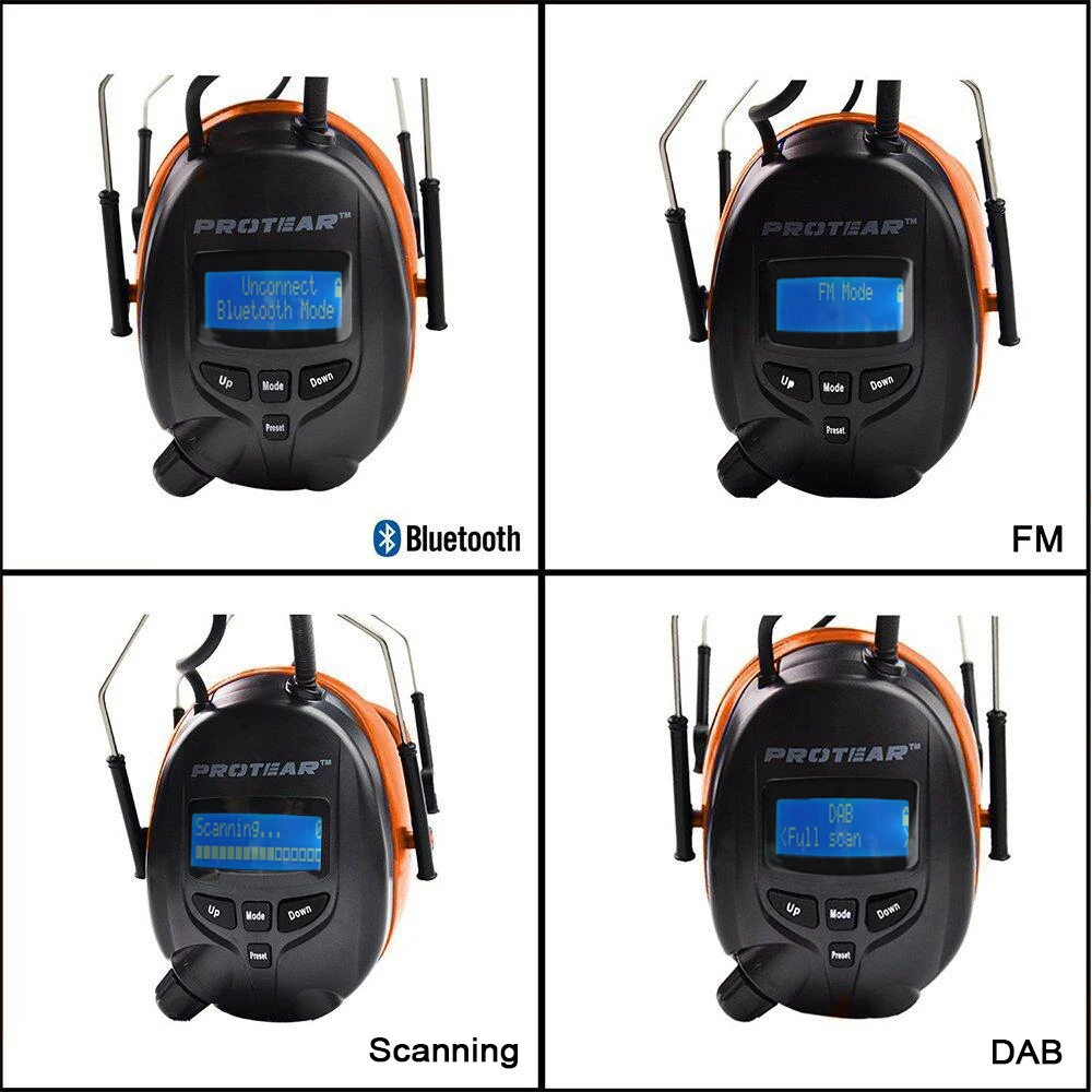 Protear DAB +/DAB/FM радио слуховой протектор 25dB литиевая батарея наушники электронный