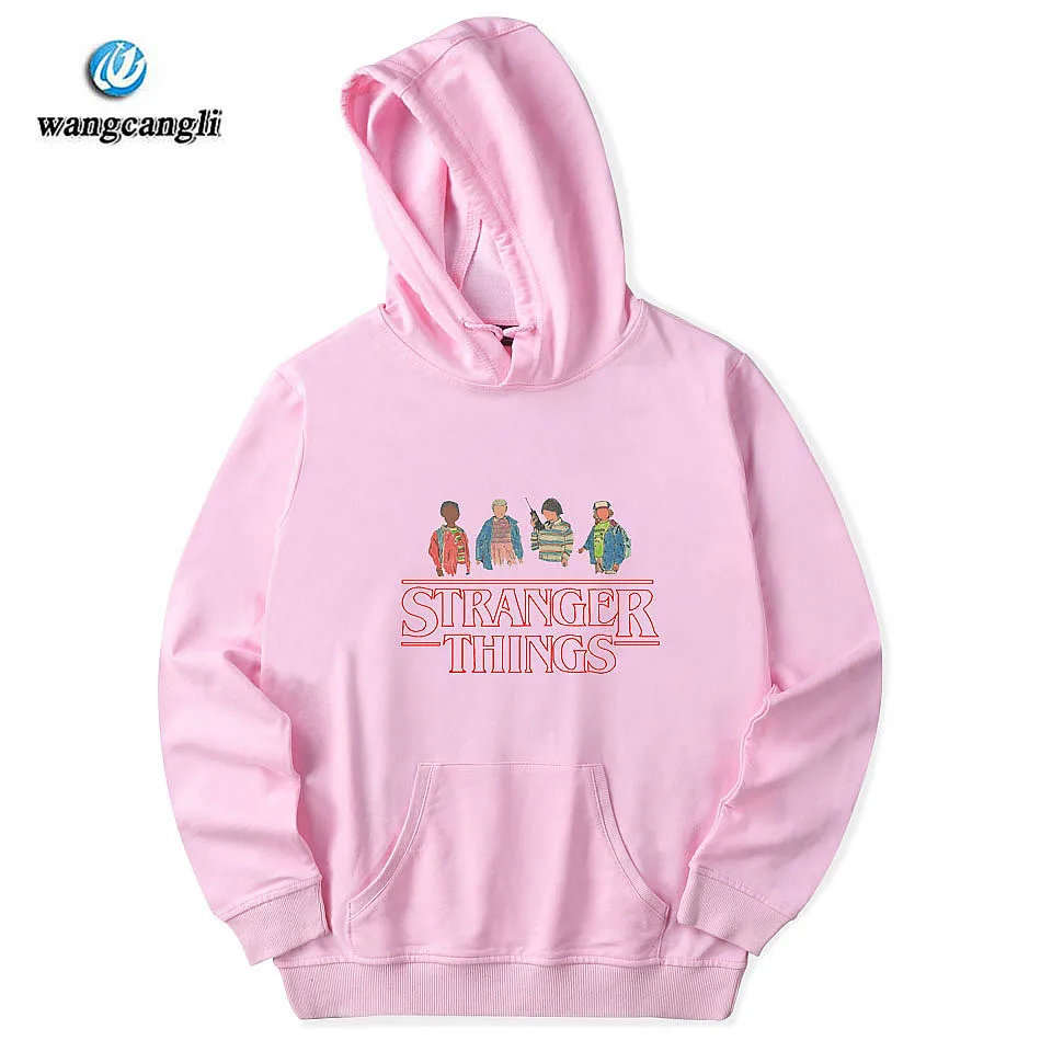 Толстовка с капюшоном очень странные дела для мужчин и женщин модная в стиле