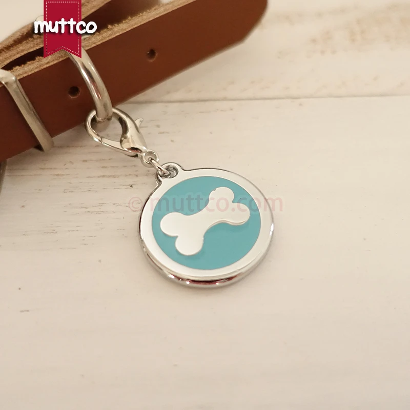 Бирка для собак с изображением кости металлическая 30 мм | Дом и сад