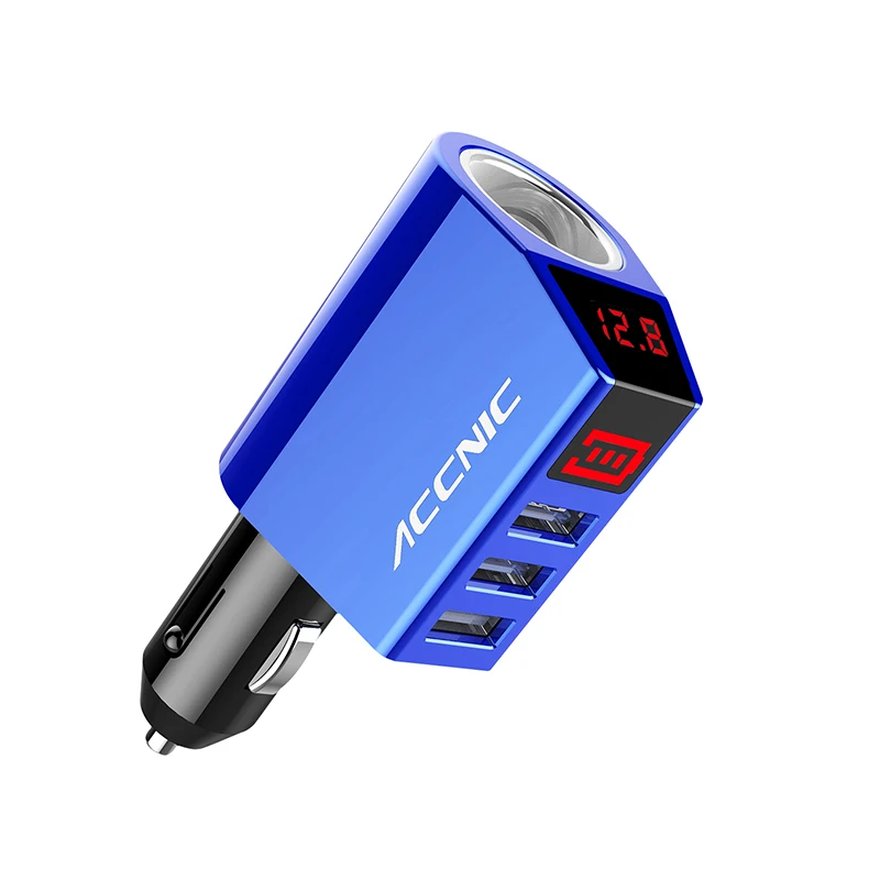 ACCNIC 3USB Автомобильный Разветвитель Прикуривателя 80 Вт Мощность адаптер с