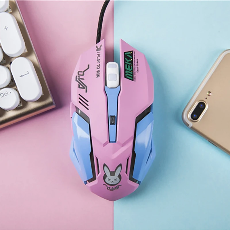 Проводная оптическая игровая мышь OW D.va 6 кнопок USB Компьютерная Мышь для игр Fortnite