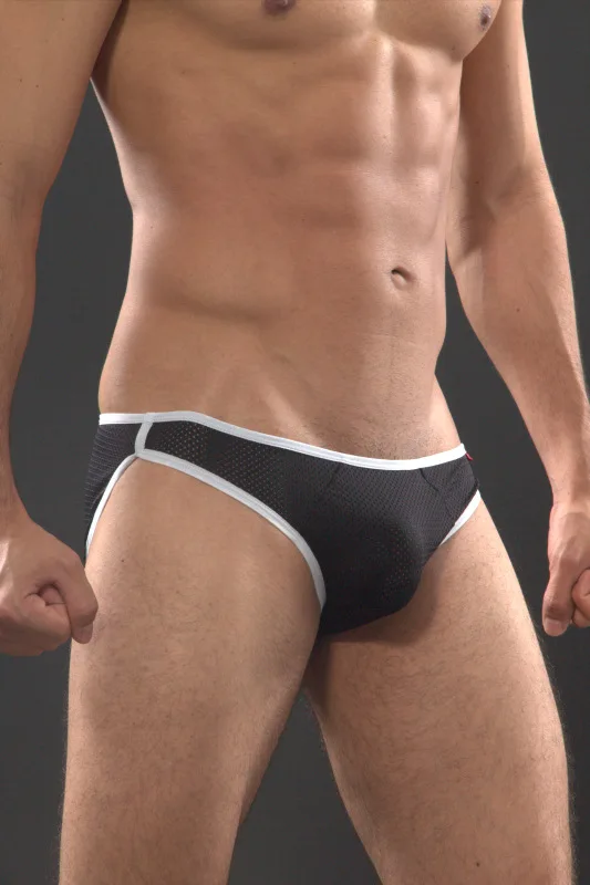 

Sexy Gay Underwear Men's Briefs Shorts Brand New Male Low Waist Mesh Breatbale U Convex Pouch Underpants M-XL Wholesales