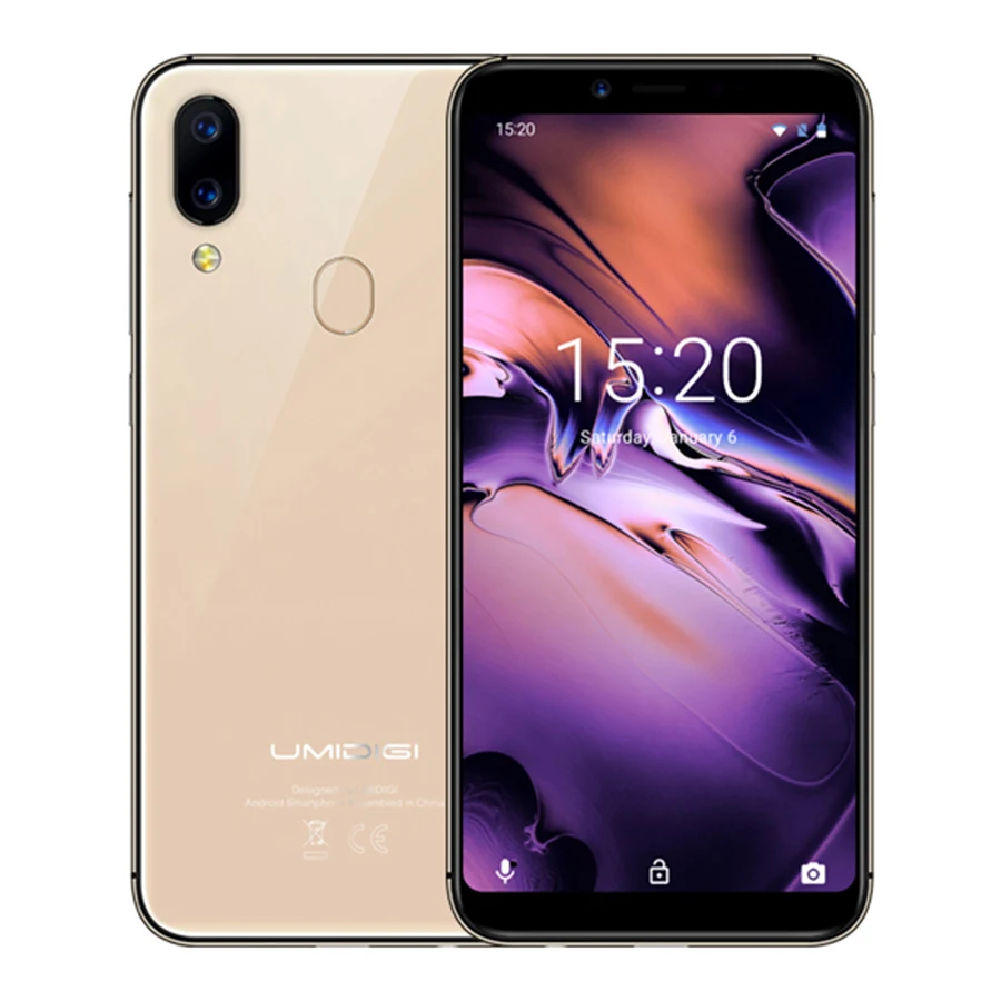 UMIDIGI A3 Смартфон с 5 дюймовым дисплеем четырёхъядерным процессором MTK6739 ОЗУ 2 Гб ПЗУ