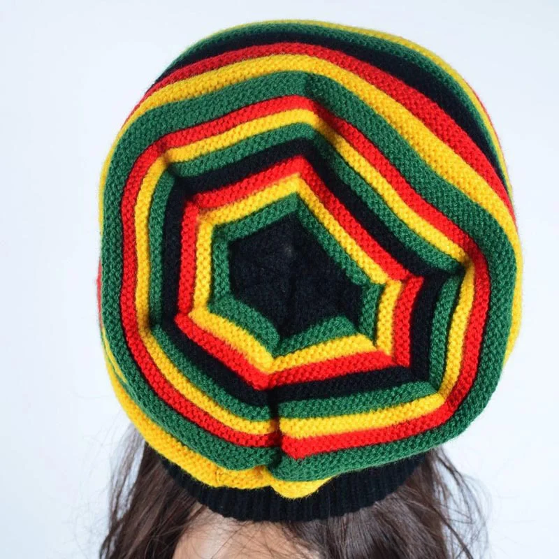 Ямайка Reggae Gorro раста Стиль хип Для мужчин зимние Шапки женский красный желтый и