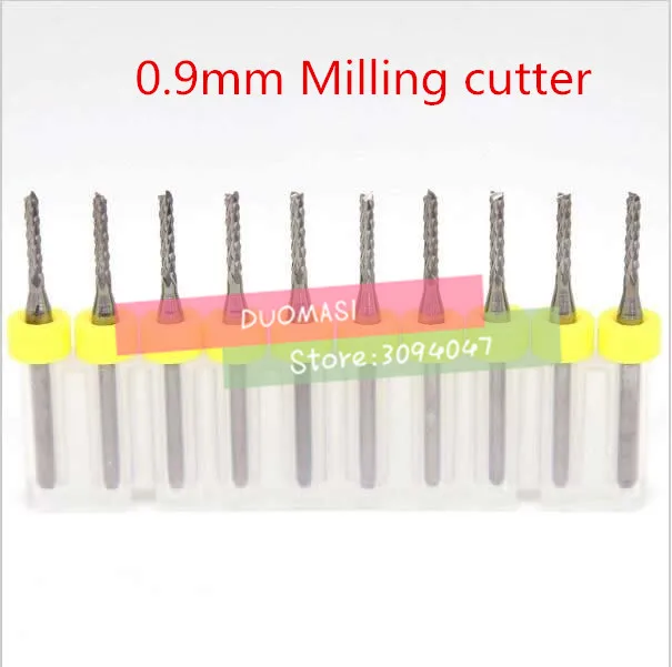 

Free shipping Mini Milling cutter bit 10PCS 3.175*0.9mm Engraving Edge Cutter, CNC Router Bits, Endmill for PCB Machine