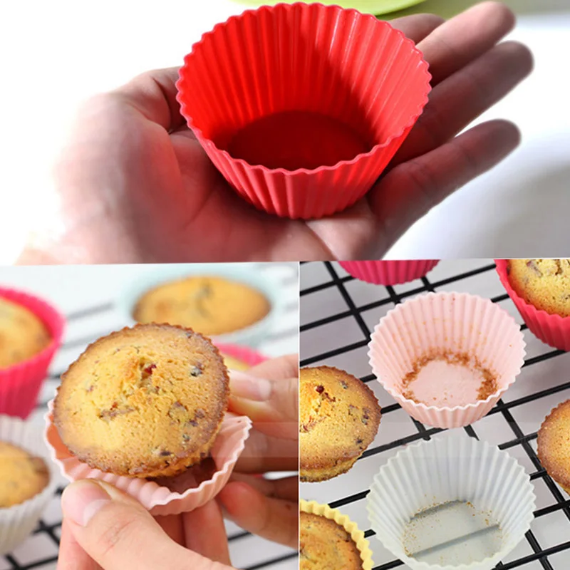 Силиконовая форма для маффинов 12 шт. 7 см|pastry tools|cupcake silicone moldmuffin |