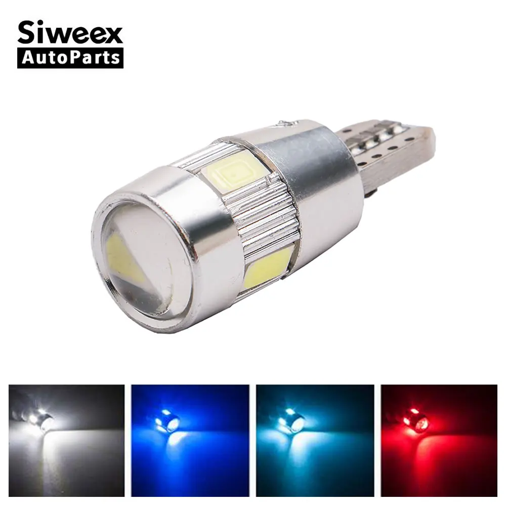 Светодиодный фонарь W5W T10 194 5730 5630 6 SMD светодиодный габаритный для парковки