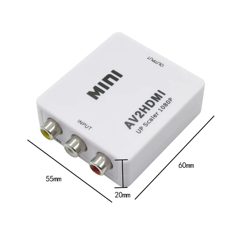 1080P AV RCA к HDMI Совместимость AV2HDMI мини видео из в compatibl конвертер преобразователь