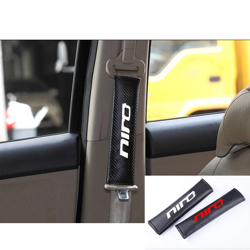 

2pcs PU Fashion Car Seat Belt Cover Car Seat belt shoulder Pads for Kia Niro