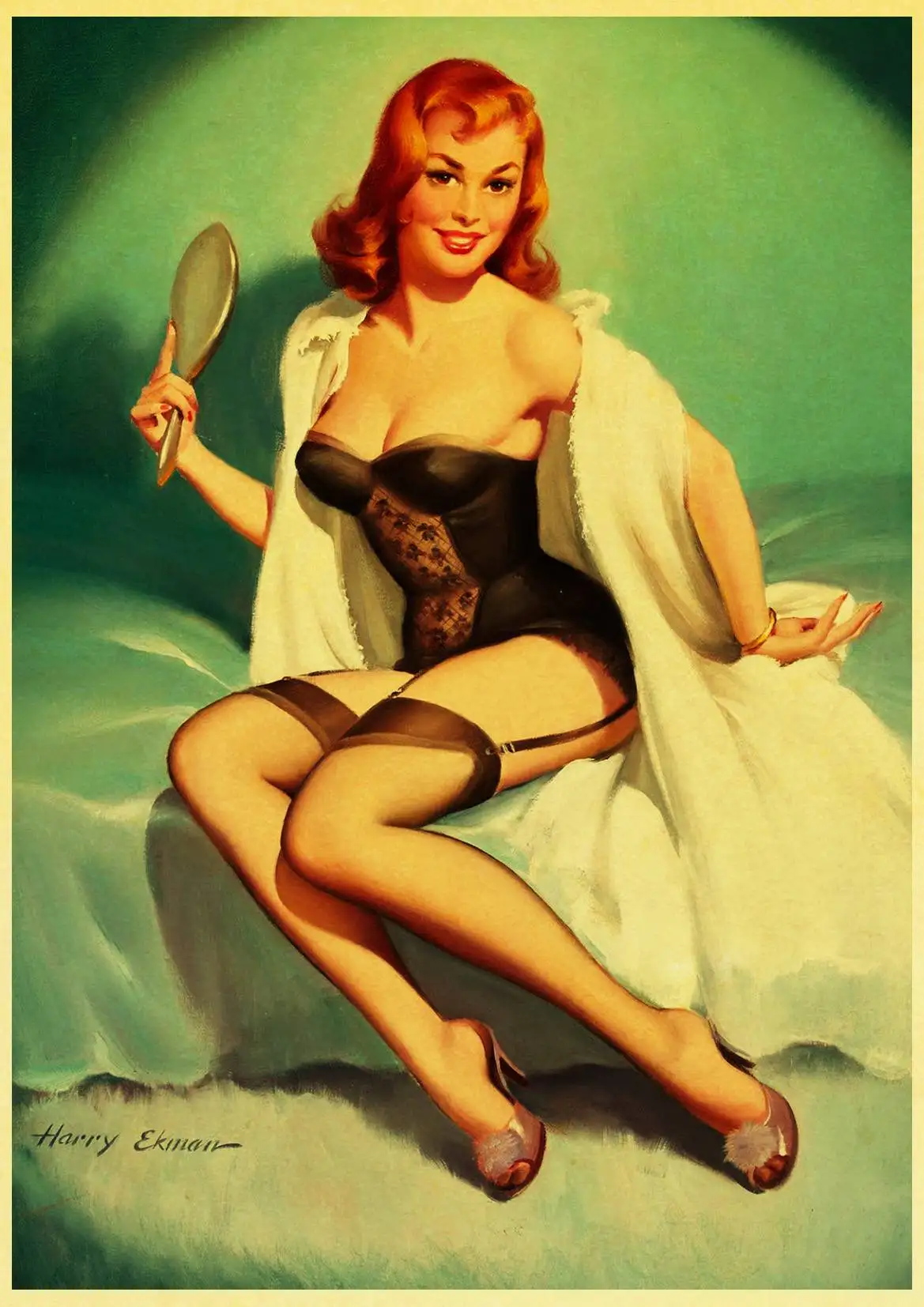D143 Pin up Girl винтажные плакаты принты настенная живопись Высокое качество декор плакат настенная живопись украшение дома - Цвет: D143