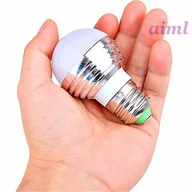 E26/E27 3 W светодиодный 180 LM RGB светодиодные круглые лампы с дистанционным