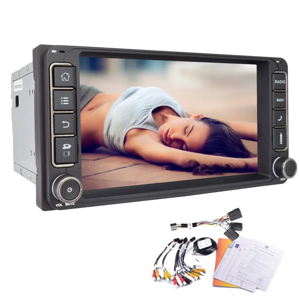 Android 4 Автомобильный Радио Видео в тире 1080 P WiFi FM 7 &quotАвто приложение RDS gps Стерео