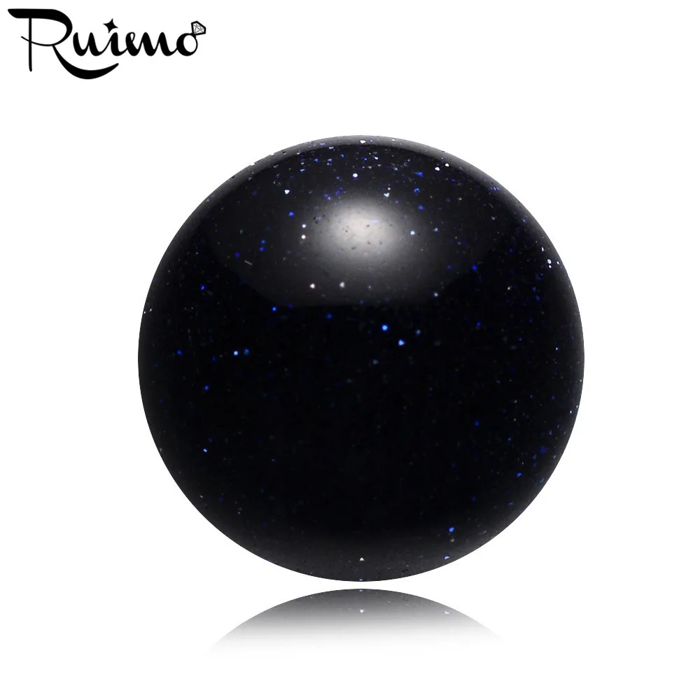 RUIMO Синий Песчаник натуральный камень Бусины ночное и звездное небо круглые