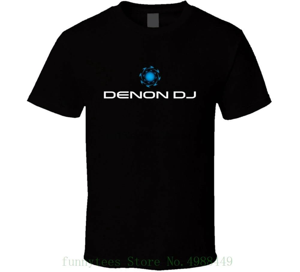 Классическая мужская футболка Denon Dj черная женская новинка от американских