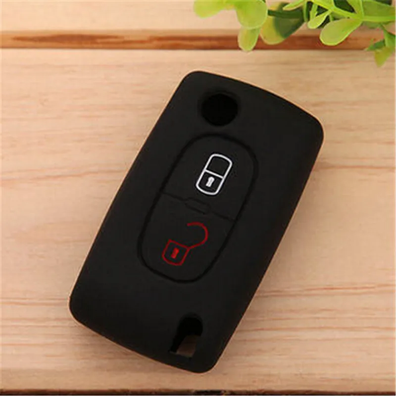 Силиконовый чехол для ключей от машины Peugeot 407 307 107 207 607 3008 308 RCZ 508 408 раскладной