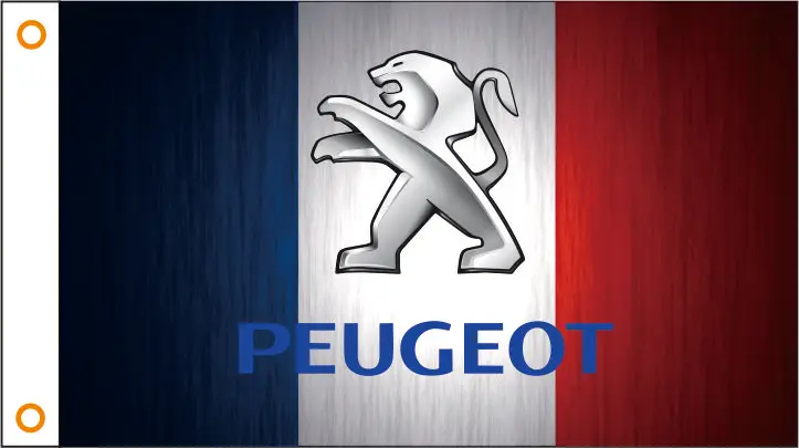 Автомобильный флаг под заказ баннер для Peugeot 3x5 футов 100% полиэстер 111|Флаги