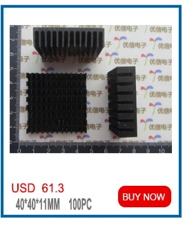 100 шт. высококачественный алюминиевый радиатор 35*35*14 мм cpu Радиатор ЦП супер обогреватель черный
