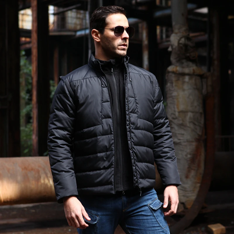 Men Winter Warm Down Coats Multi-purpose Zipper Pockets Waterproof Adjustable Sleeve cold-proof Jackets Sports Outerwear | Спорт и