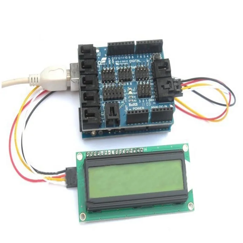 IIC/I2C 1602 ЖК-дисплей Экран модуль оливин желтый и зеленый цвета Blacklight библиотека