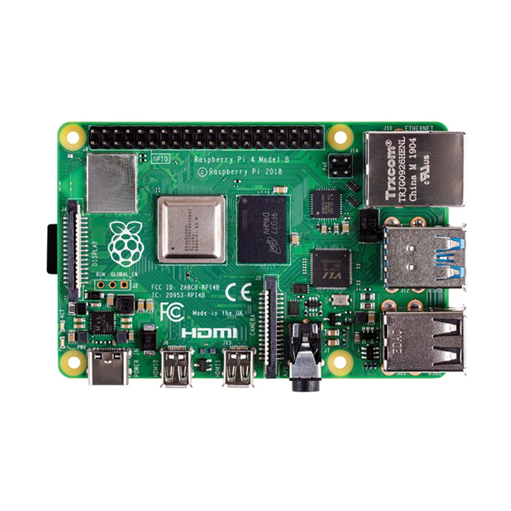Latest Raspberry Pi 4 Model B with 1/2/4GB RAM BCM2711 Quad core Cortex-A72 ARM v8 1.5GHz Support 2.4/5.0 GHz WIFI Bluetooth 5.0 |