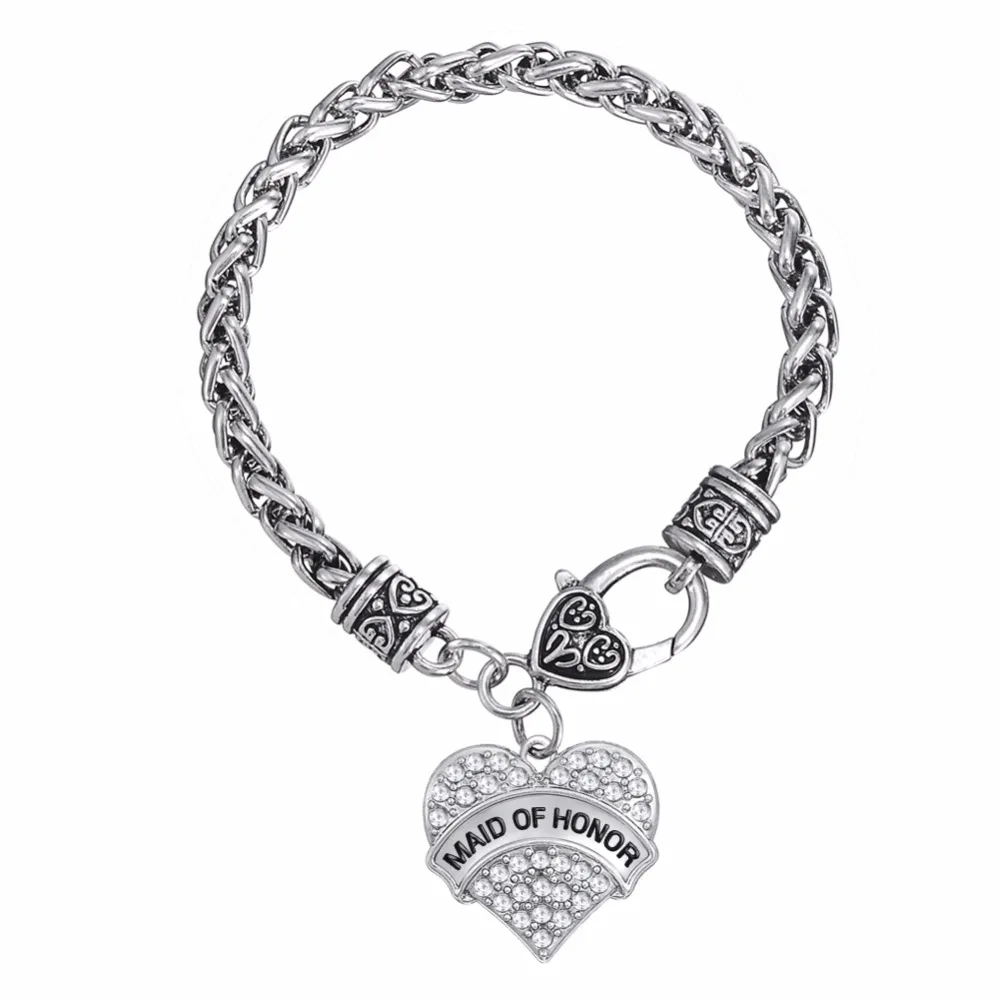 Рыболовный крючок для матери невесты браслет горничной honor с хрустальным сердцем