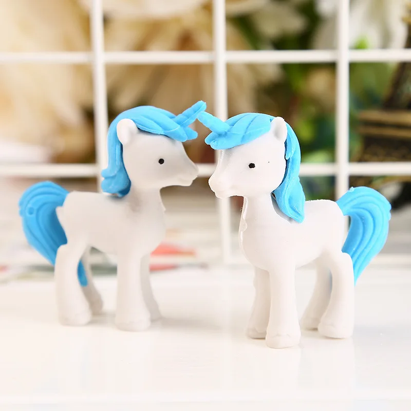 20 PCs creative cartoon cute pony unicorn eraser Children student Stationery New Eraser | Канцтовары для офиса и дома