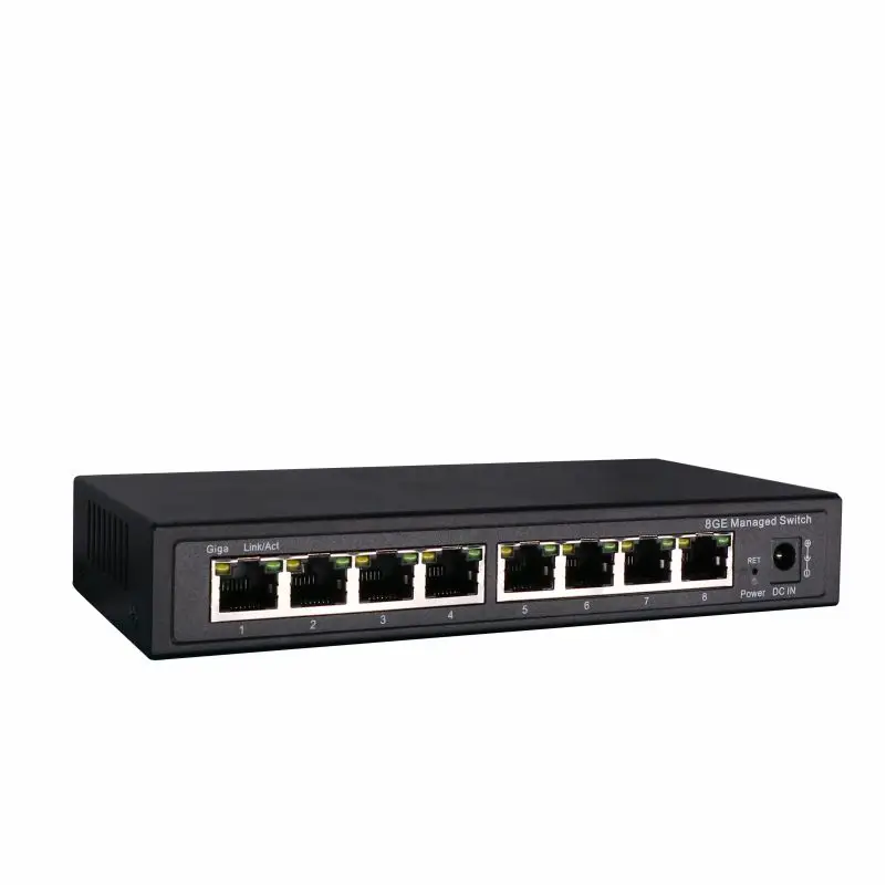 Управляемый коммутатор Gigabit с 8 портами управляемый Ethernet 10/100/1000M VLAN | Компьютеры и