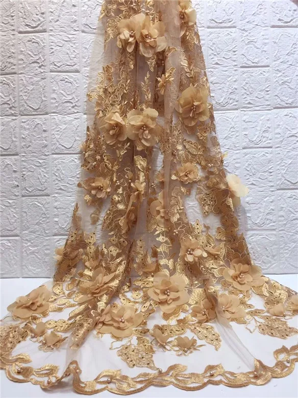 Французская 3D кружевная ткань бусы камни новейшая африканская сетка тюль