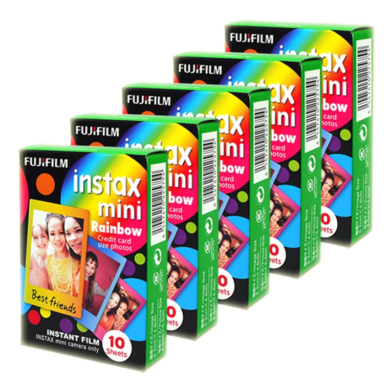Fujifilm Rainbow градиент цвета Instax Mini 50 пленка для Fuji 7s 8 + 9 25 50s 70 90 300 SP 1 2 принтера|instax mini
