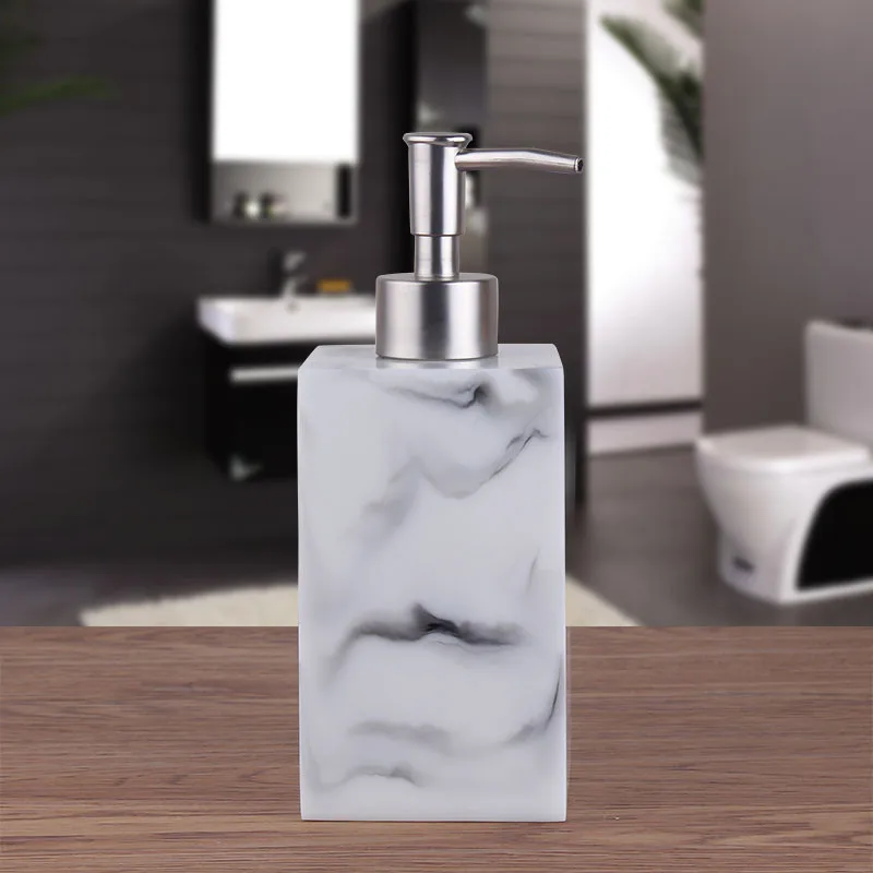Дорожный Shampon bathrocсквозной силиконовый бутылочный насос для отеля мраморный Shampon диспенсер пресс и дезинфицирующее средство Бутылка диспенсер для мыла набор - Цвет: E