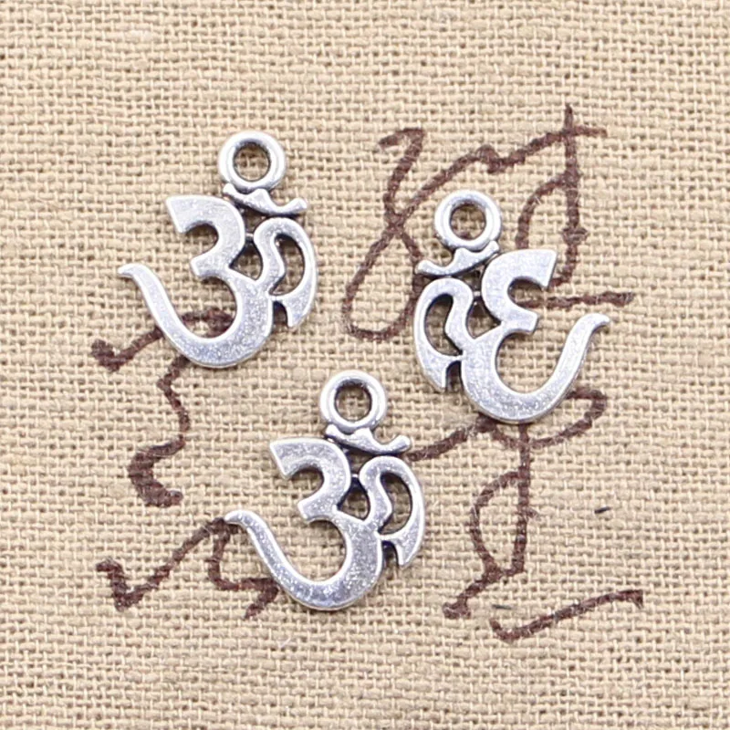 

30pcs Charms Yoga Om 15x12mm Antique Making Pendant fit,Vintage Tibetan Silver color,DIY Handmade Jewelry