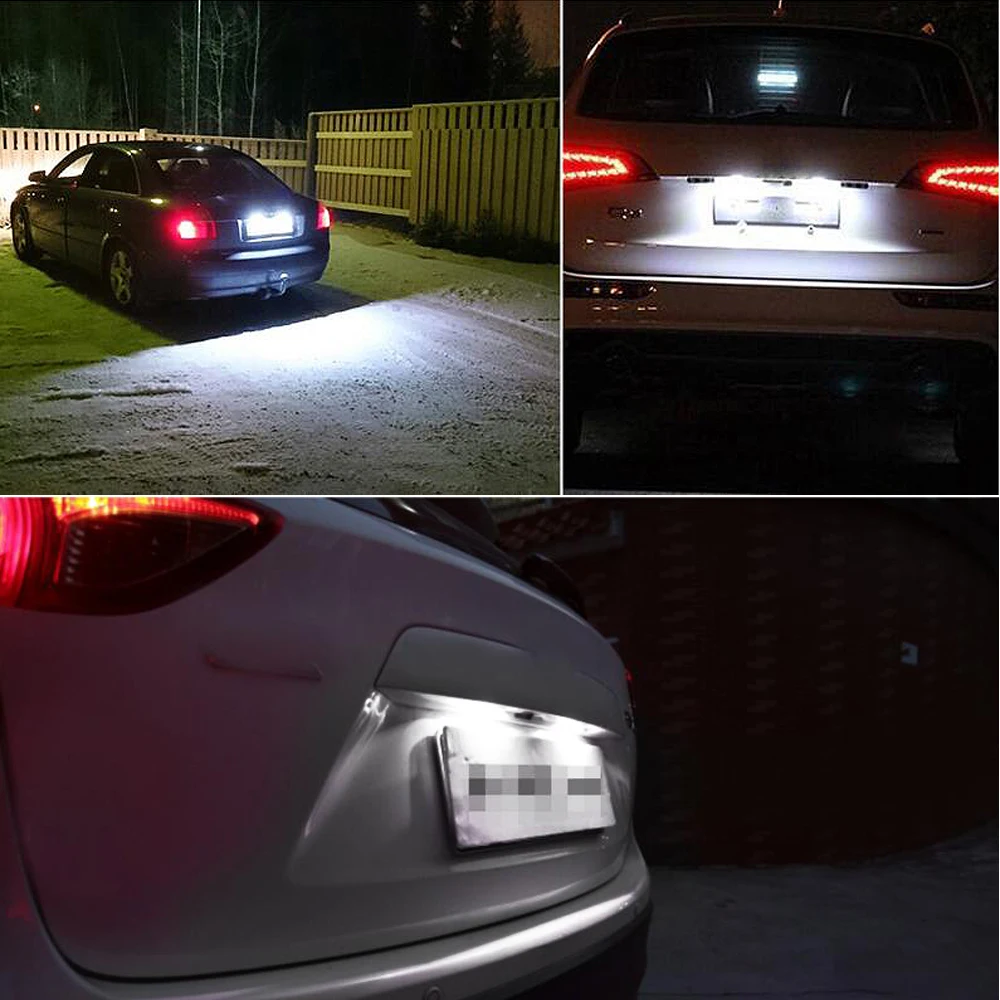 2 шт. 6000k Автомобильный светодиодный номерной знак светильник лампа для VW GOLF4/5/6 CC