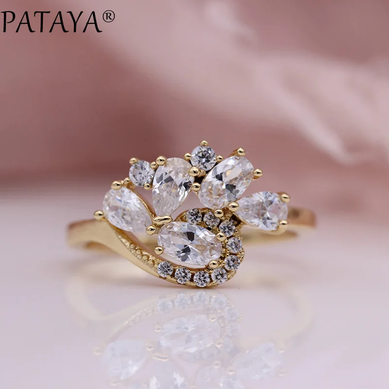 Женские кольца из розового золота PATAYA овальное Ювелирное Украшение разных