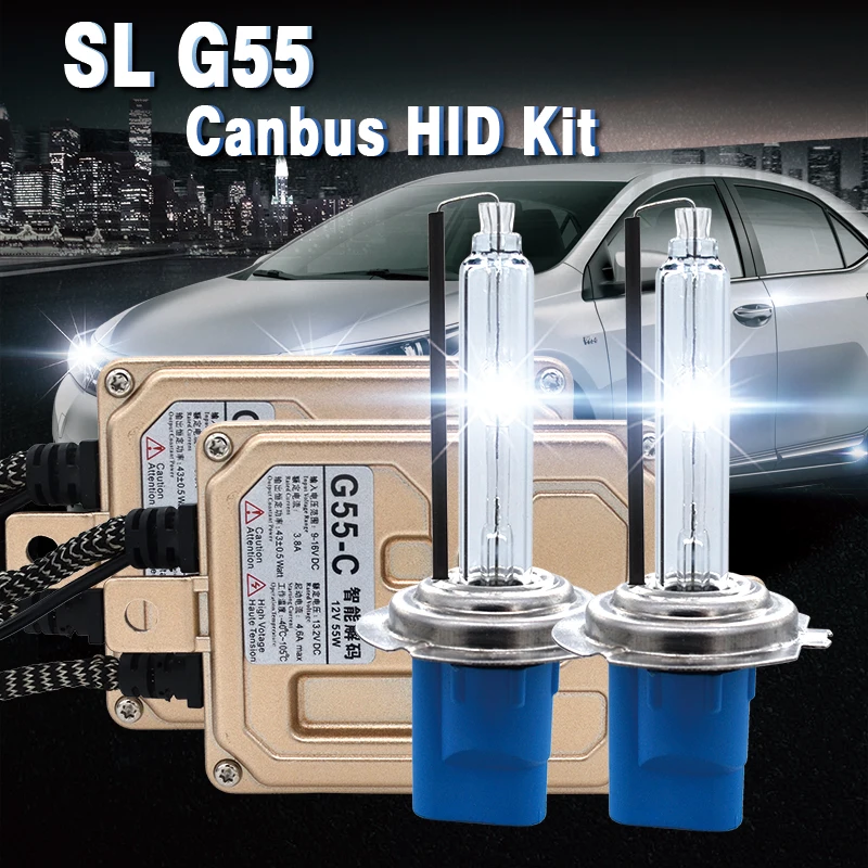 SKYJOYCE Canbus HID конверсионный комплект 55 Вт G55 C умный балласт 5500K быстрая яркость H1 H3 H7