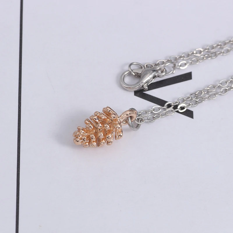 Chic Multicolor Jewelry Layering Pine Cone Women Bronze Acorn Alloy Necklace Pendant Lady | Украшения и аксессуары