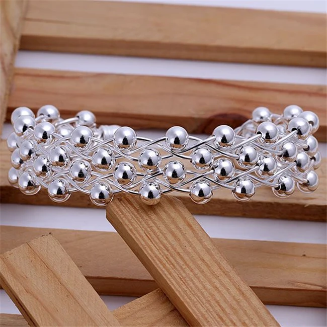 KN-B022 Wholesale Silver Color Bracelets Factory Price Free Shipping New Arrival Fashion Jewelry Purple Silvery Bangle - купить по