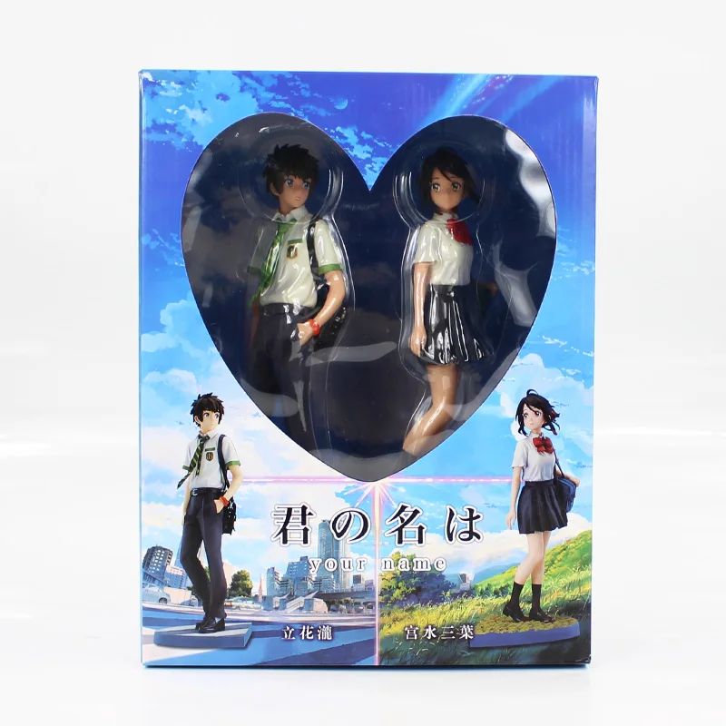 Фигурки из японского аниме 2 шт./лот 22 23 см kimino na wa Miyamizu Mitsuha с вашим именем Tachibana Taki