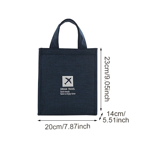 Deep Blue S Bag Модная Портативная Термосумка для ланча, сумка для еды, свежий Bento, офисный напиток для пикника, холодноизоляционный органайзер, сумка, аксессуары, поставка - Цвет: Deep Blue S Bag