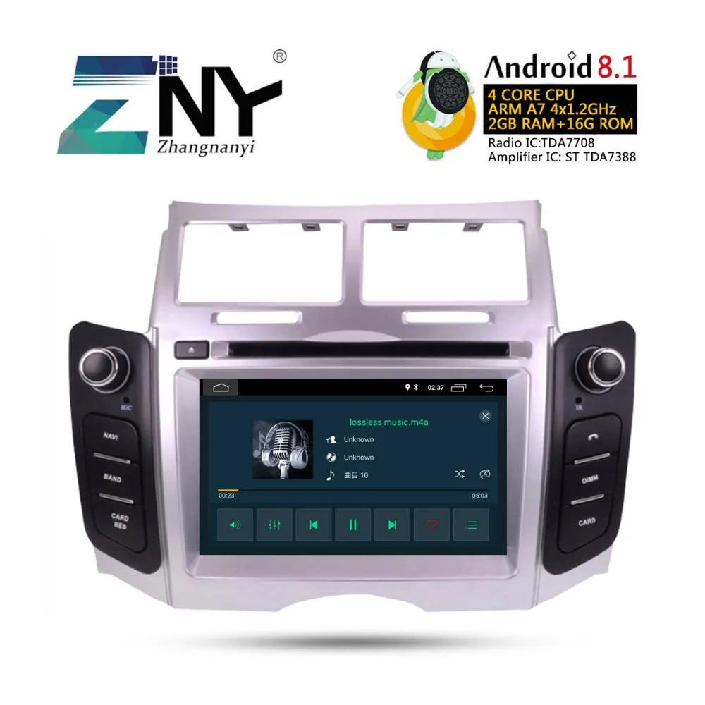Android 8 1 Автомобильный DVD Радио для Toyota Yaris 2005 2006 2007 2008 2009 2010 2011 gps навигации стерео FM