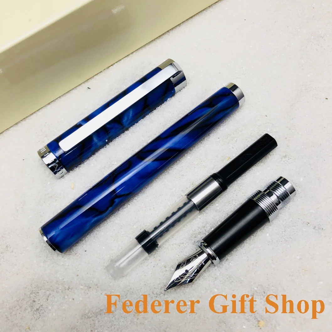 Перьевые ручки Jinhao L155 цветная металлическая подарочная Серебряная ручка с